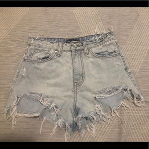 NastyGal distressed Jean shorts